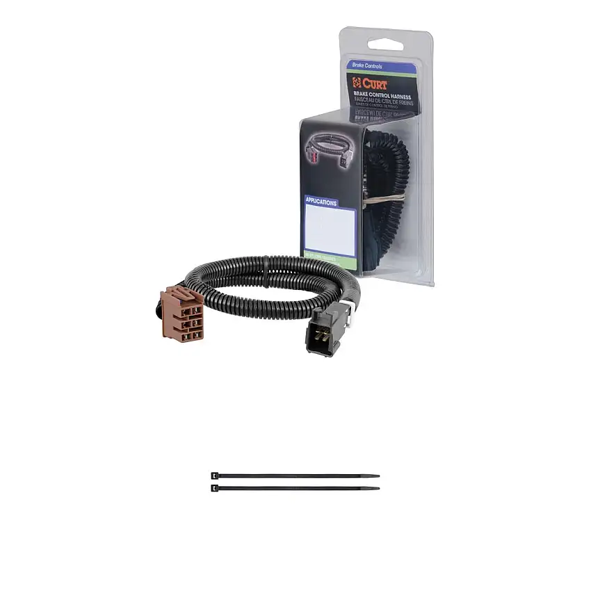 CURT Trailer Brake Controller Harness, Select Cadillac, Chevrolet, GMC (Packaged) Trailer Brake Control Harness