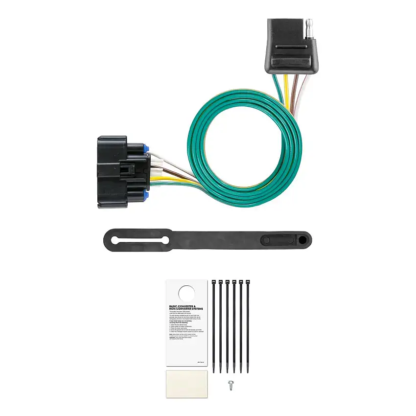 CURT Custom 4-Flat, Select Chevrolet Traverse, OEM Tow Package Required Trailer Connector Kit