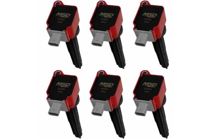 2015-2017 Ford F150 2.7L EcoBoost MSD Red Blaster Coil Packs Set of 6 | 82606
