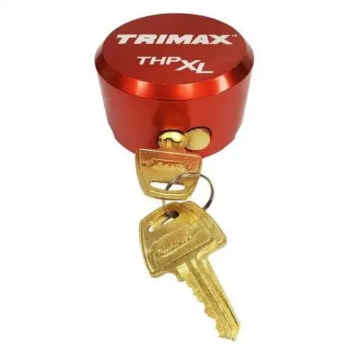 TRIMAX THPXLALRD Trimax Red Solid Aluminum Hockey Puck Internal Shackle Universal Fit