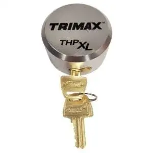 TRIMAX THPXLALSV Trimax Silver Solid Aluminum Hockey Puck Internal Shackle Universal Fit