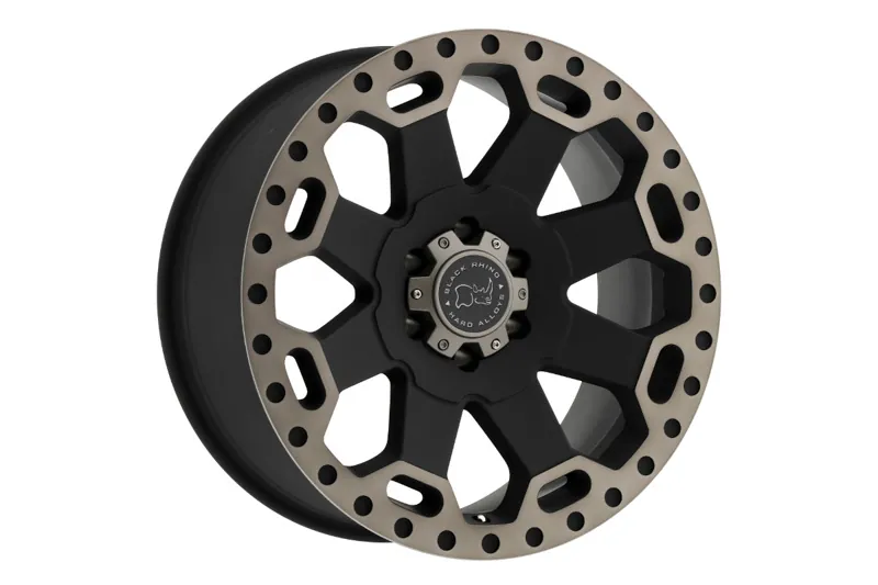 1999-2025 Ford F250 & F350 Black Rhino Warlord 18x9 inch Wheel Matte Black with Machine Dark Tint Lip (-12mm Offset) | 1890WAR-28170M25