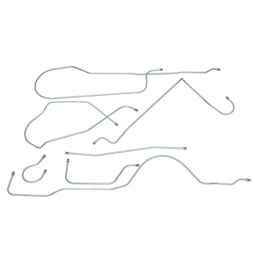 1937-38 Buick Special Series 40 122" WB 1/4" Brake Line Kit 7pc, OE Steel