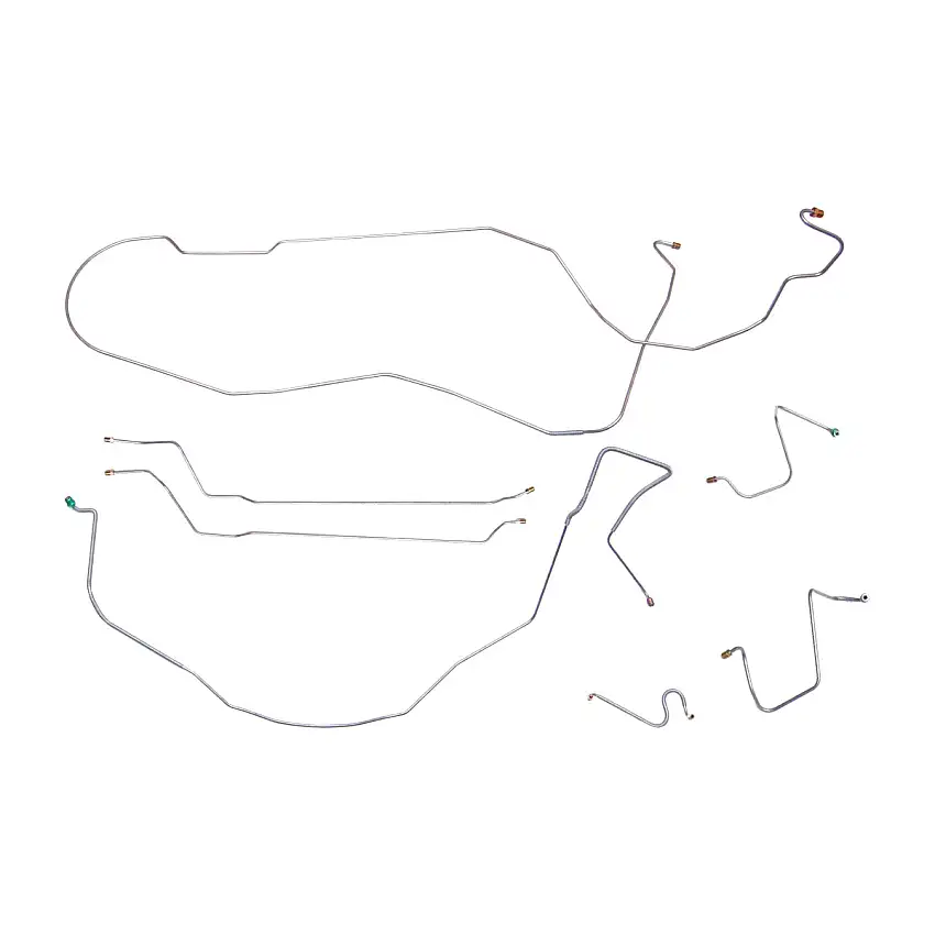 1967 Chevrolet Chevelle SS (Only) Hardtop Manual Drum Brake Line Kit 7pc, OE Steel
