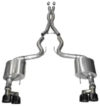 2015-2017 Ford Mustang 5.0L V8 Corsa Cat-Back Exhaust Kit with Pro-Series (Black Tips) | 14337BLK