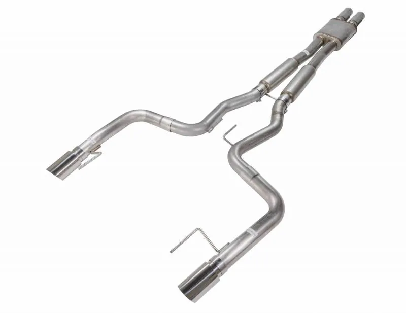 2015-2017 Ford Mustang GT Pypes Phantom Series 3 inch H-Box Cat-Back Exhaust System with Polished Tips | SFM83MH