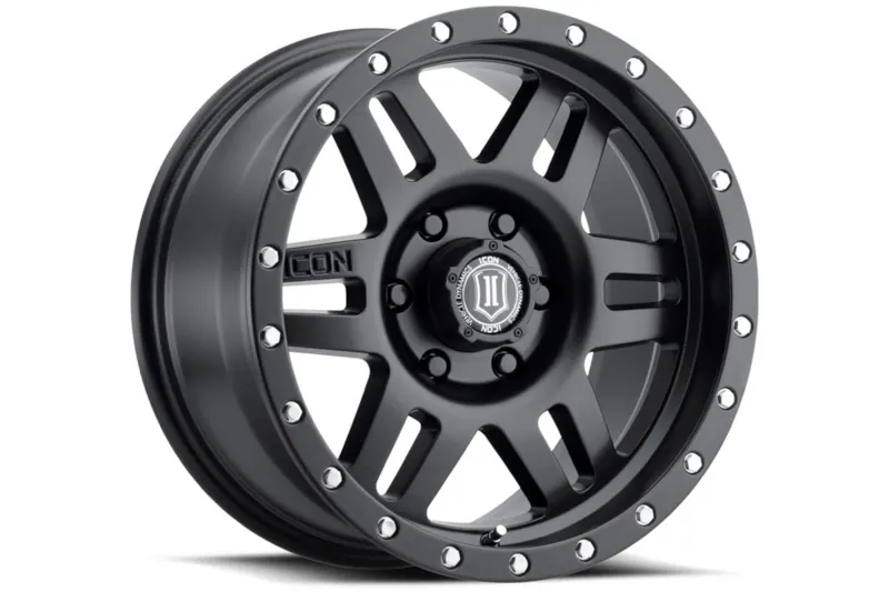 6x139.7mm Bolt Pattern ICON 17x8.5 inch Six Speed Satin Black 25mm Offest Wheel | 1417858357SB