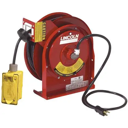 Heavy-Duty Reel, with Duplex Outlet Box, 45' L