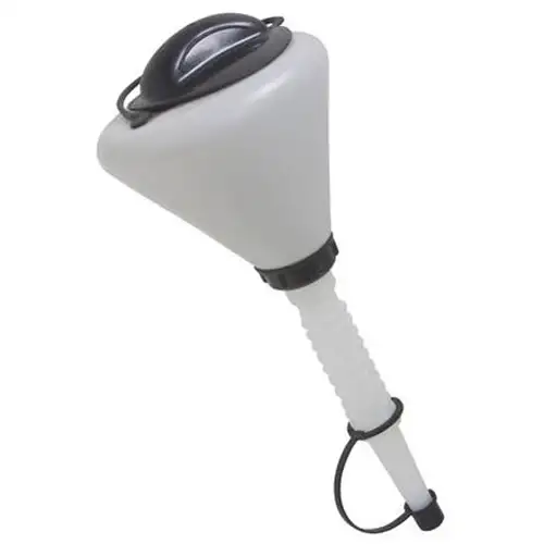1.6 Qt. Plastic Funnel With Lid & Spout Cap