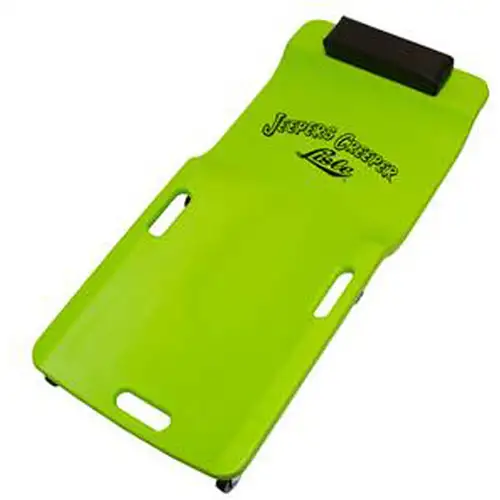 Low Profile Plastic Creeper, Neon Green