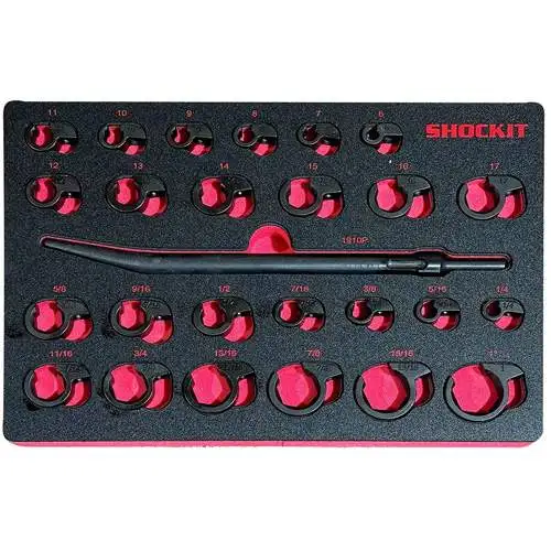 25-Piece SHOCKIT™ SAE & Metric Open End Line Wrench Set