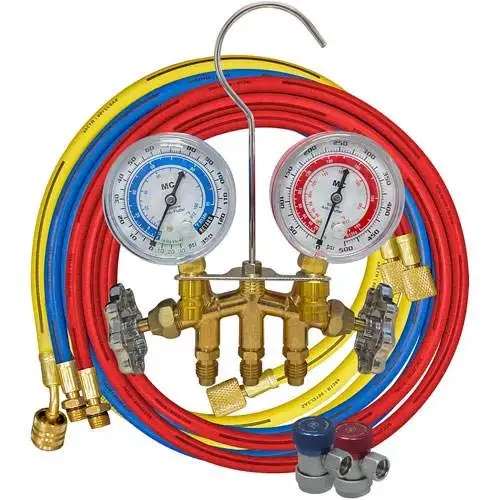 A/C Gauge Set, R134, 2 Way, Brass