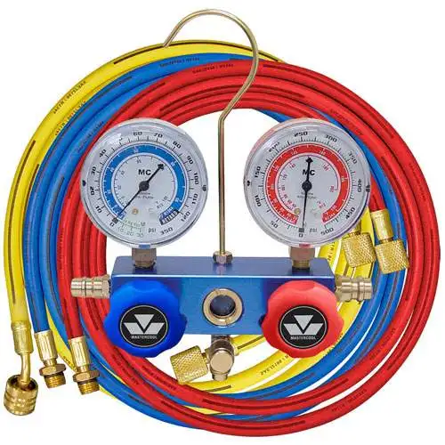 R134A Alum Manifold Gauges W2-Way 72 In Hoses
