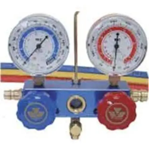 2 Way R134A Aluminum Manifold W/Hoses