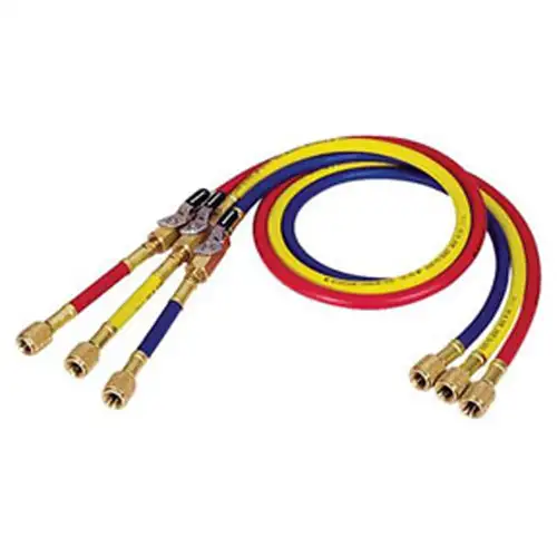 36 Inch Charging Hoses W/Manual Shut-Off