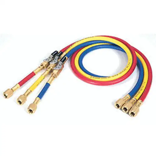 72 Inch Charging Hoses W/Manual Shut-Off