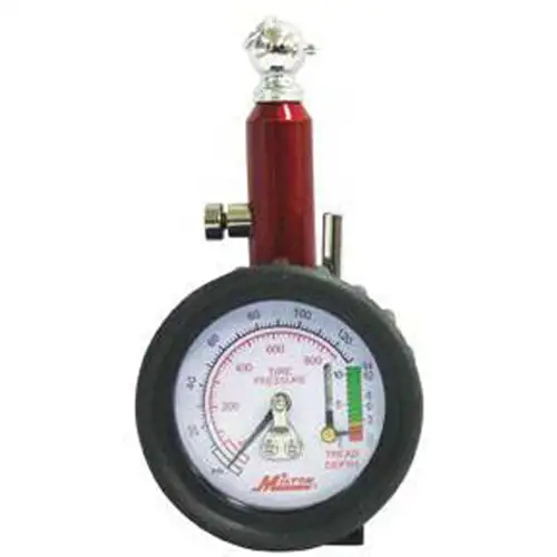 Tire Gauge With Tire Tread Depth Gauge 0-120 PSI