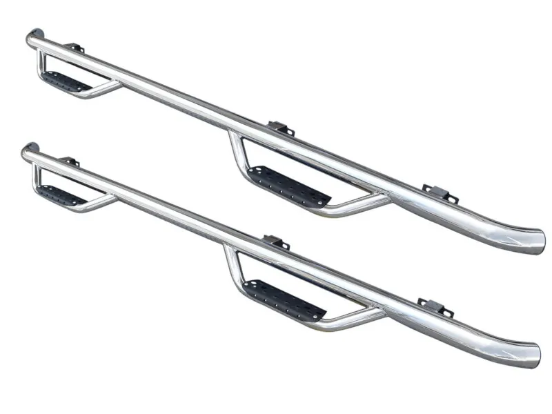 2017-2026 Ford F250 & F350 SuperCab Go Rhino Dominator D2 Cab-Length Side Steps (Polished) | D24156PS
