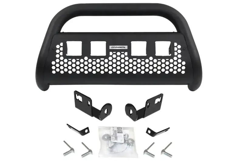 2009-2020 Ford F150 Go Rhino Charger 2 RC2 Bull Bar with Four 3 inch Light Mounts (Black) | 55884T
