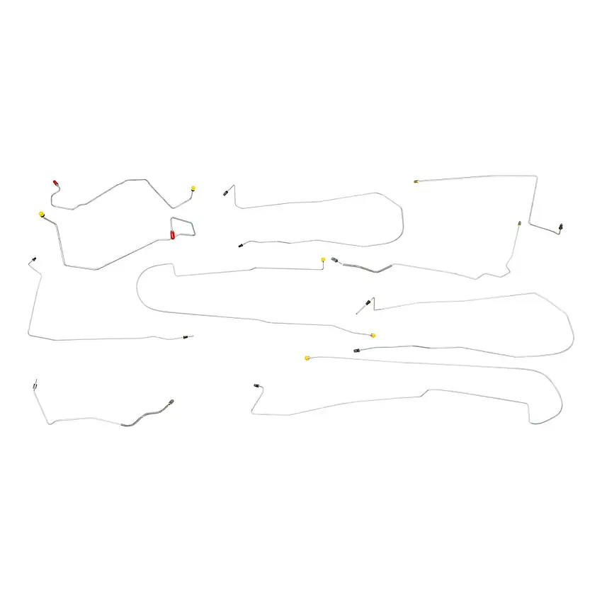 2000-04 Cadillac DeVille Four-Wheel Disc ABS Complete Brake Line Kit 10pc, Stainless