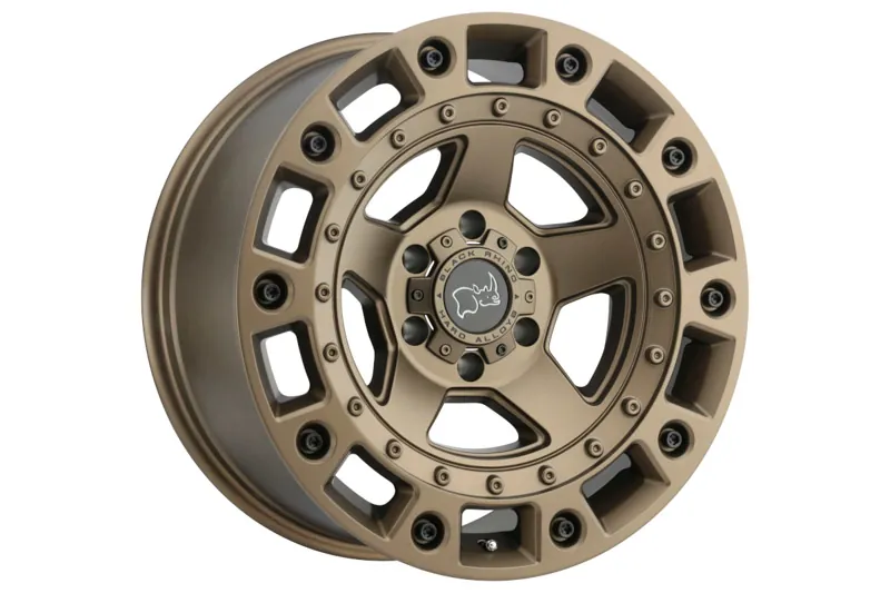 6x139.7mm Bolt Pattern Black Rhino 17x9.5 inch Cinco Bronze with Black Bolts -18mm Offset Wheel | 1795CNC-86140Z12