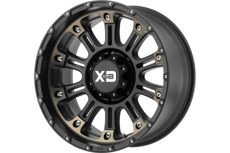 1999-2026 Ford F250 & F350 XD 829 17x9 inch Satin Black Machined Dark Tint Hoss 2 Wheel (-12mm Offset) | XD82979087912N