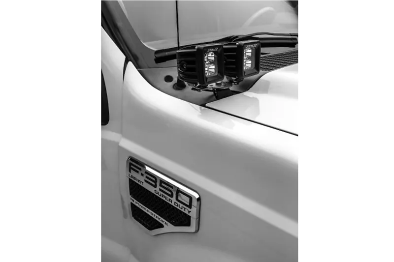 2014-2016 Ford F250 & F350 ZROADZ Hood Hinges LED Light Pod Mounts with Four 3 inch LED Light Pods | Z365462-KIT4