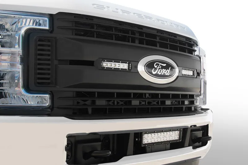 2017-2019 Ford F250 & F350 XL ZROADZ Grille Insert LED Mounts with Dual 6 inch LED Light Bars | Z415771-KIT