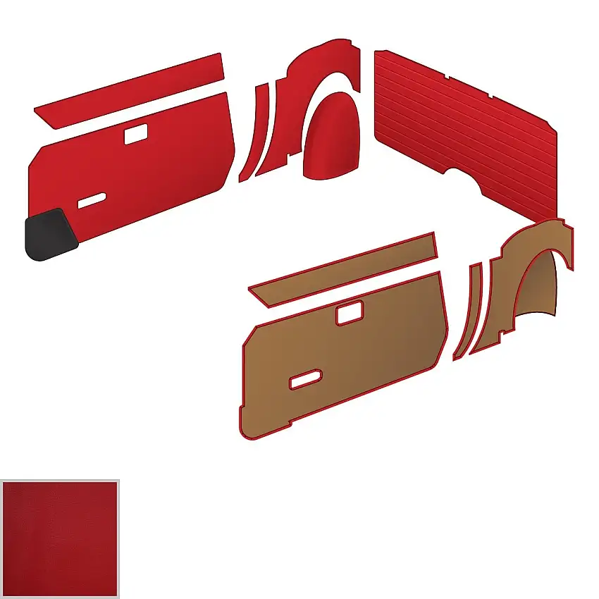 Bright Red Panel Kit by Moss Handcrafted Upholstery
