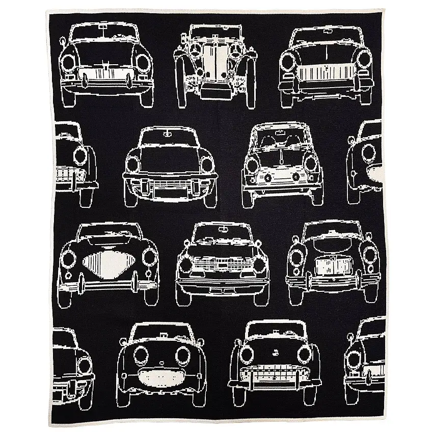 All British Line-Up Knit Blanket