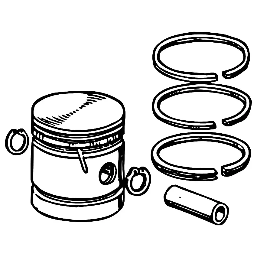 Piston Set, .020 for Alpine 2/3/4
