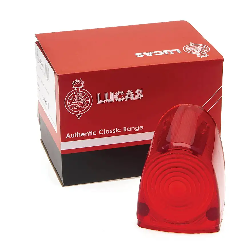 Tail Lamp Lens, Upper, Red, by Lucas Classic