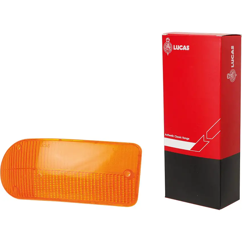 Front Lens, Amber, R/H, by Lucas Classic