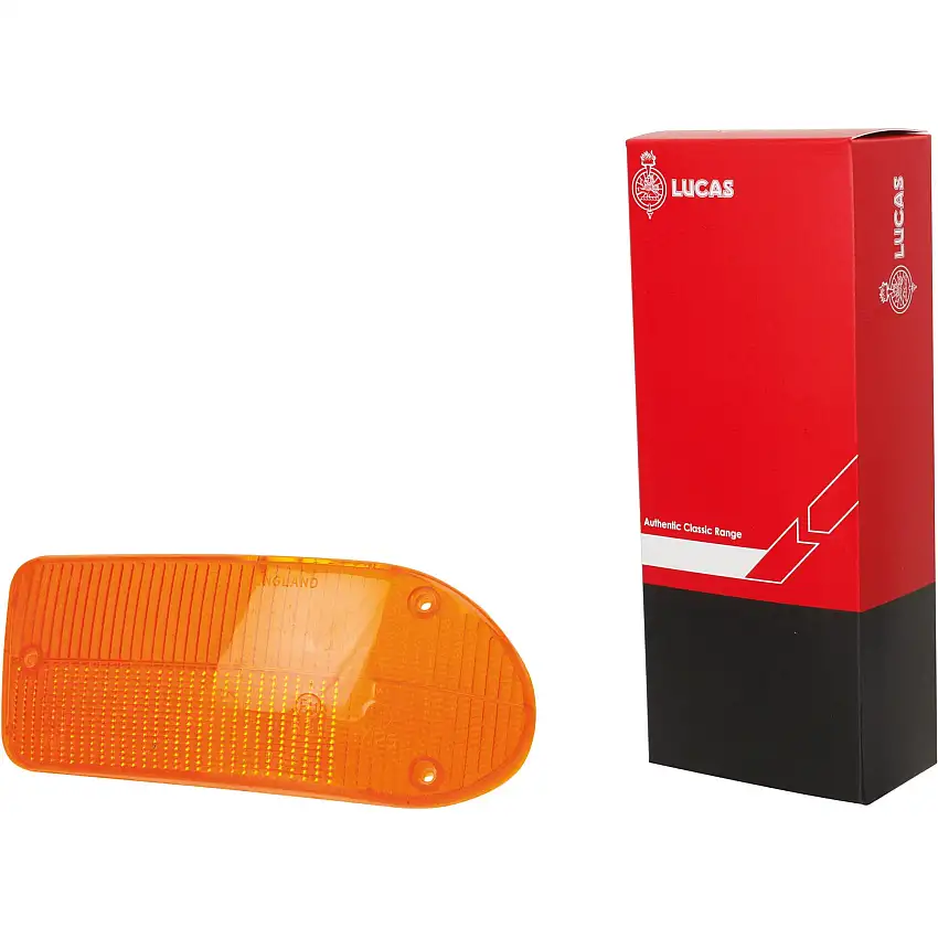 Front Lens, Amber, L/H, by Lucas Classic