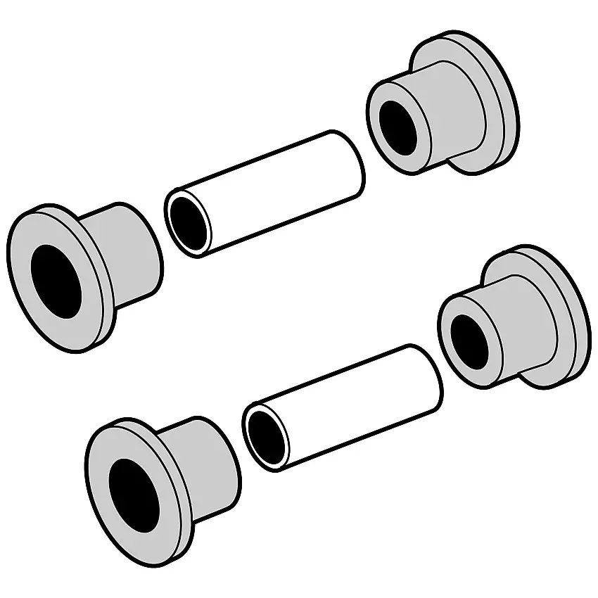 Polyurethane Bushing Set, lower shock, Set of 4