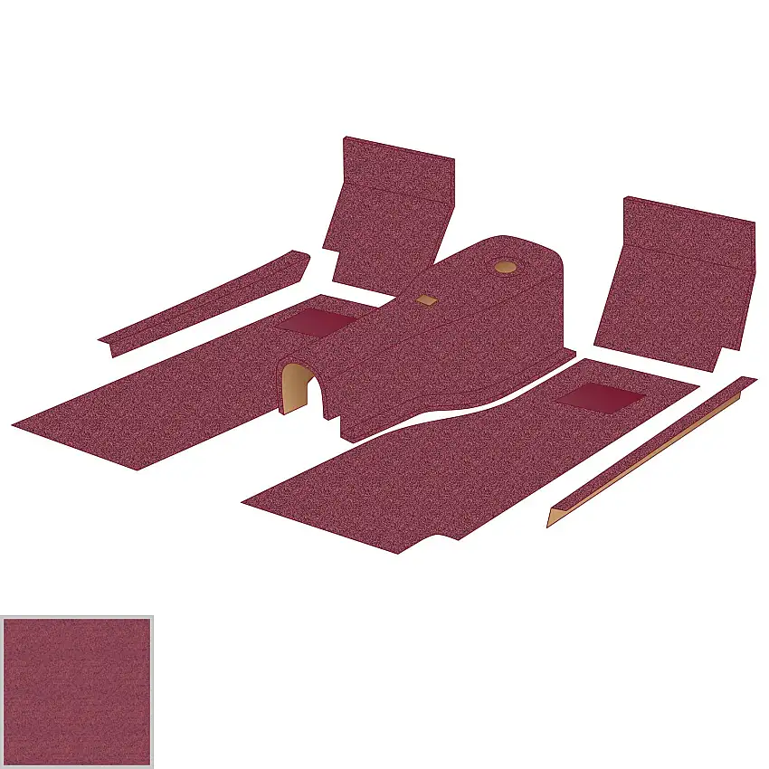 Carpet Set, Red, BN1
