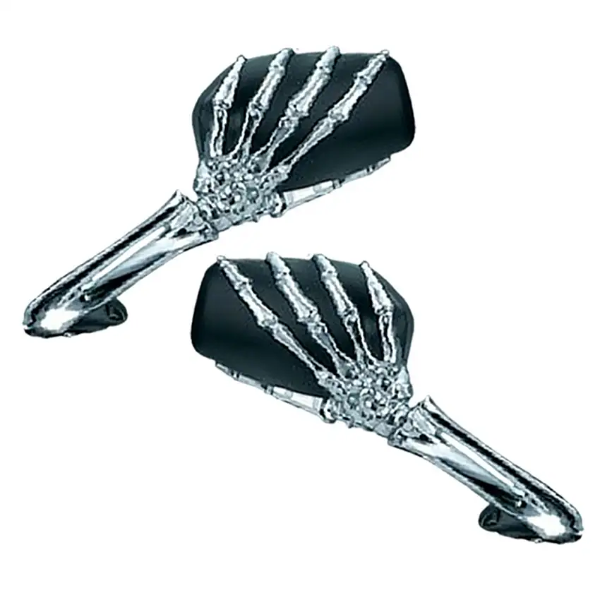 Cipa 01917 Motorcycle Skeleton Hand Mirror