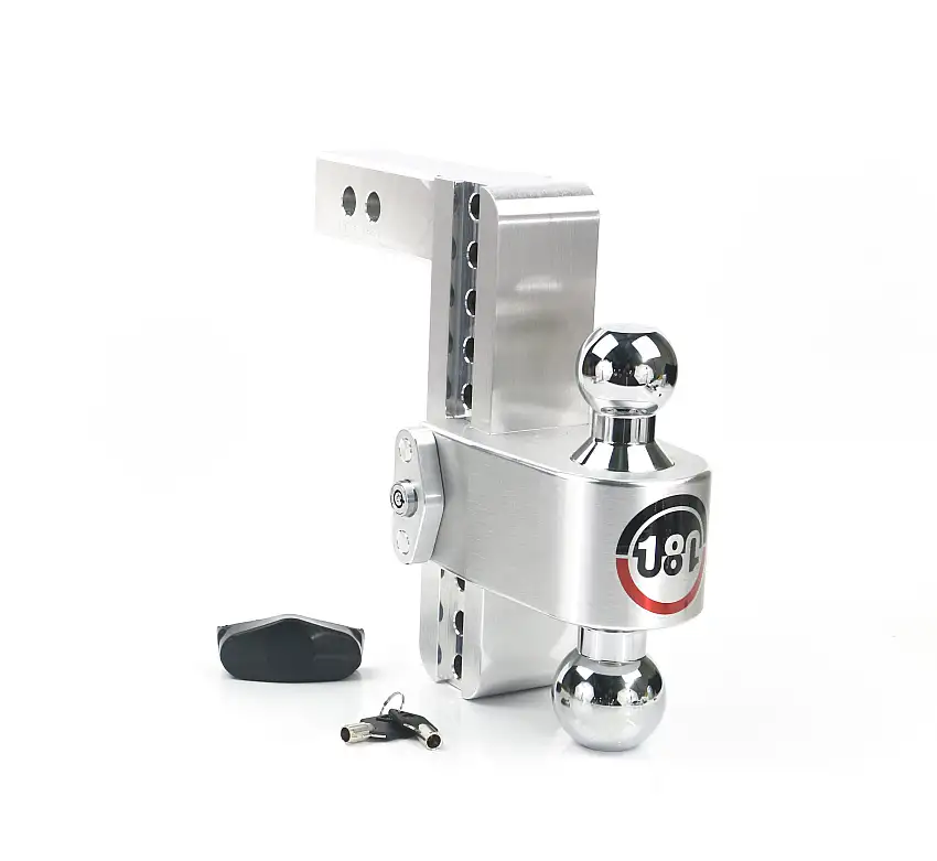 Weigh Safe 180 Hitch - Drop Hitch w/Chrome Combo Ball - 8" Drop for 2" Shank CTB8-2
