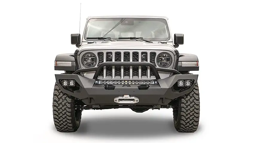 Fab Fours Matrix Front Bumper with Pre-Runner Guard for 18-24 Jeep Wrangler JL and Gladiator JT JL18-X4652-1-