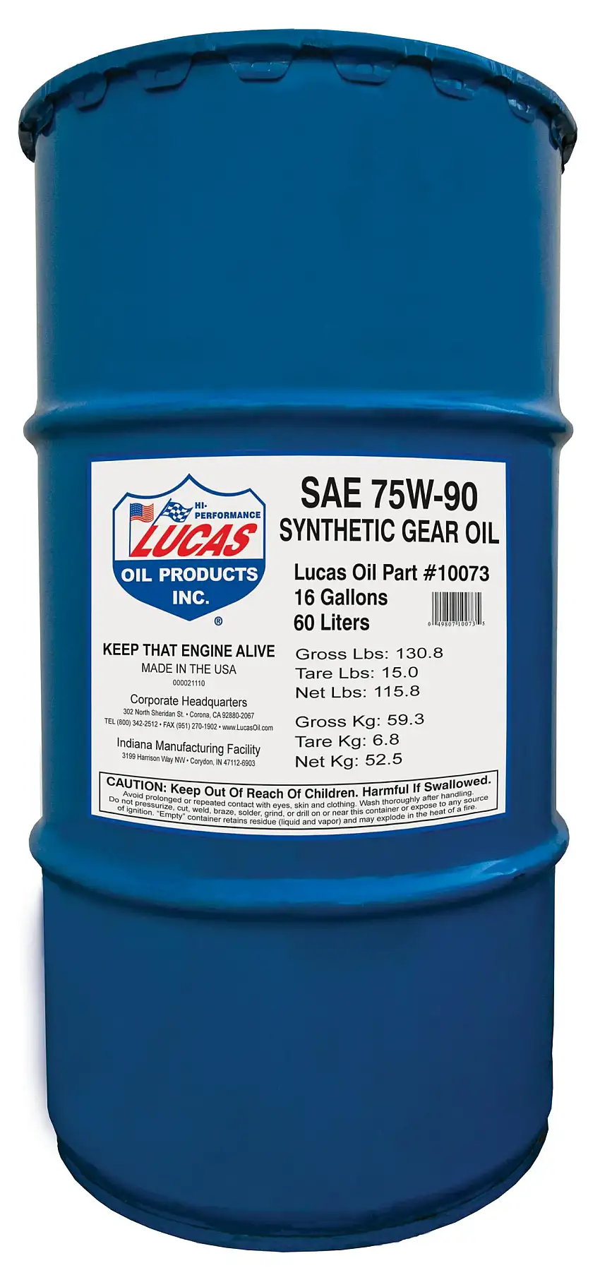 Lucas Oil 10073 Synthetic SAE 75W-90 Trans & Diff Lube
