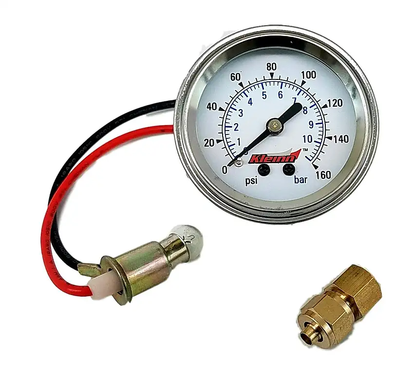 Kleinn Automotive Air Horns 1022 Analog Air Pressure Gauge