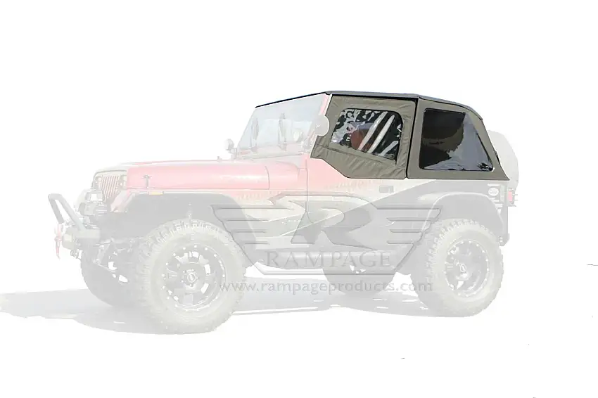 Rampage Products 109435 Frameless Soft Top Kit, Black Diamond