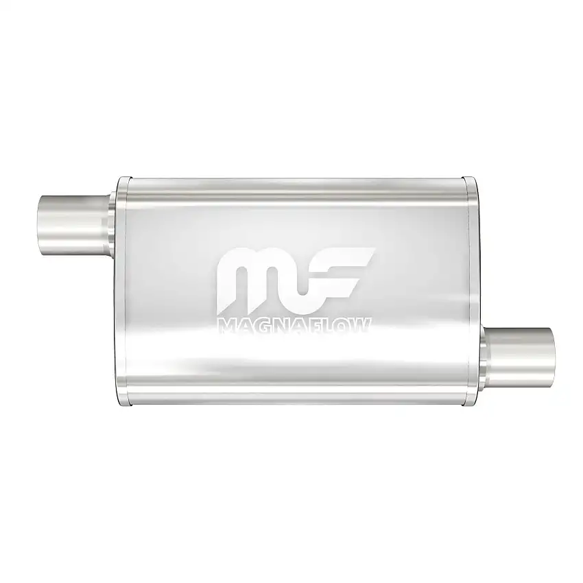 MagnaFlow Exhaust Products 11266 Straight-Through Performance Muffler; 2.5in. Offset/Offset; 4x18x9 Body