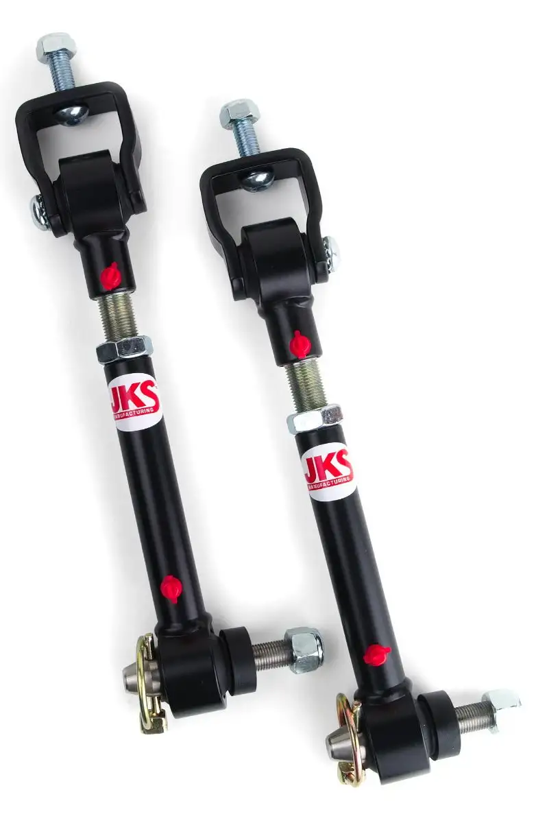 JKS Manufacturing Front Quicker Disconnects for 84-06 Jeep Cherokee XJ, Comanche MJ, Grand Cherokee ZJ, Wrangler TJ & Unlimited with 0-2" Lift JKS2000