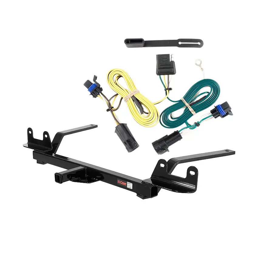 04 - 07 Chevrolet Malibu Sedan Curt 1-1/4", Class 2 Trailer Tow Hitch + 4-flat Wiring Kit 12272