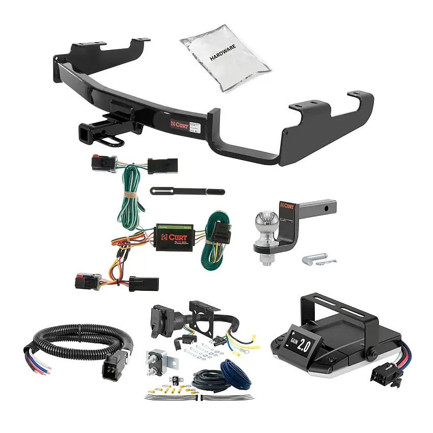 04-07 Chrysler Town & Country With Stow 'n Go 2 CURT Trailer Hitch + Assure Proportional Brake Controller Kit HBCW651