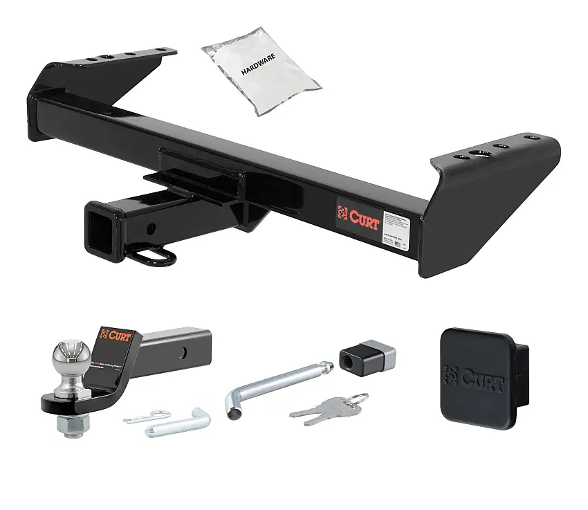 01 - 06 GMC Sierra 3500 Cab & chassis 2in. CURT Trailer Hitch + Ball Mount + Cover + Lock Kit HWA1250