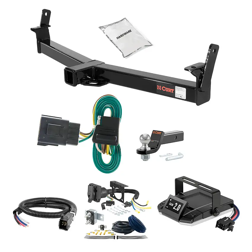 02-05 Mercury Mountaineer Fits beneath factory 1-1/4" receiver 2 CURT Trailer Hitch + Assure Proportional Brake Controller Kit HBCW1944
