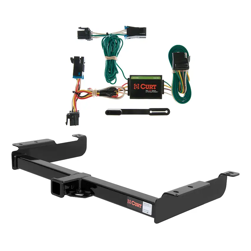 00 - 02 GMC Savana 2500 Curt 2", Class 3 Trailer Tow Hitch + 4-flat Wiring Kit 13040