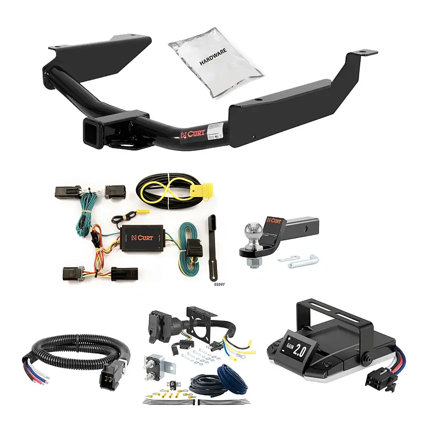 04-06 Dodge Durango 2 CURT Trailer Hitch + Assure Proportional Brake Controller Kit HBCW692